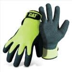 GLOVE CAT017417J FLUORESCENT GREEN LATEX COATED PALM W/ADJUSTBLE WRIST STRAP , SIZE JUMBO