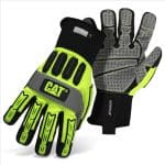 GLOVE CAT6000L HIGH IMPACT MOLDED KNUCKLE/FINGER PROTECTION , PVC DOTTED SYNTH. LEATHER PALM LARGE