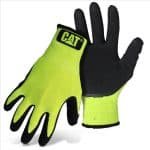 GLOVE CAT0174182X HI-VIS POLYESTER KNIT LATEXPALM, 13GAUGE FLUORESCENT SHELL, 1 DIP PALM W/CRINKLED
