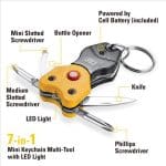CAT 105966 3PCS XL MULTI TOOL , KNIFE AND KEYCHAIN YELLOW - Image 5