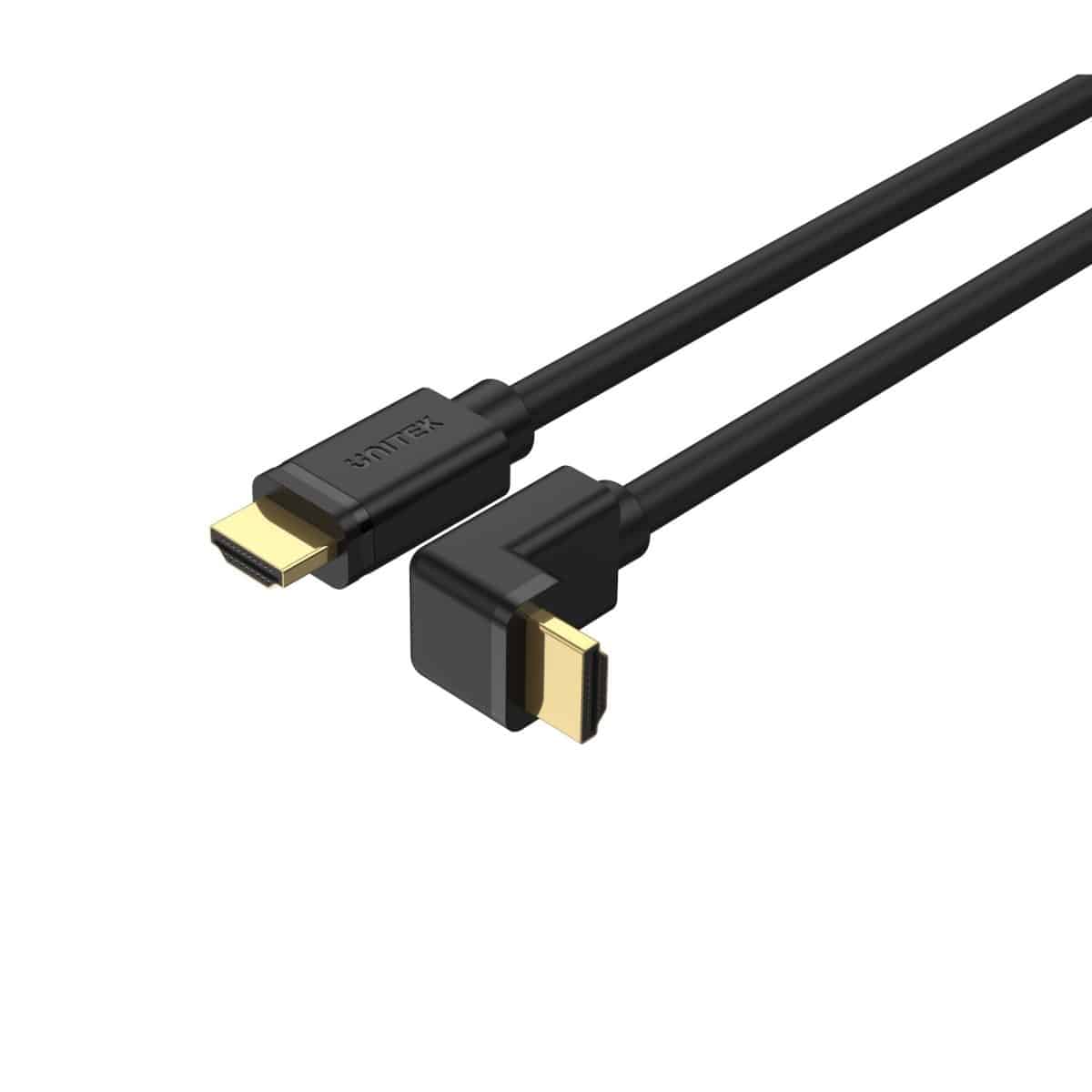 Unitek Y-C1001 HDMI Right Angle 4K/HDR Cable 90 Degrees 2m - Image 1