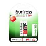 UNIROSS 600 AAA HR03 UH2AAA600 HYBRIO 550MAH  NiMH 1.2V 2 PACK