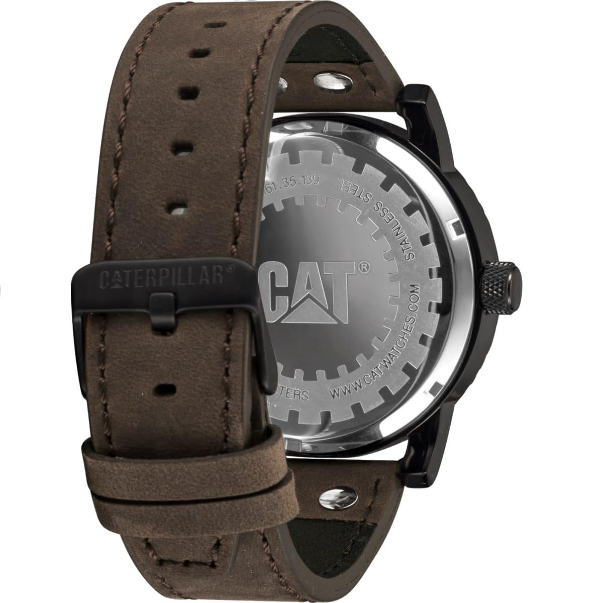 CAT WATCH UTILITY BLACK / ROSE GOLD + BROWN 44MM NP.161.35.139 - Image 3