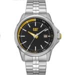 CAT WATCH SLIDER BLACK / YELLOW + STAINLESS STEEL 43MM PY.141.11.127