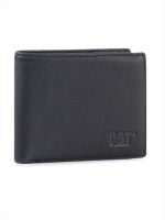 CAT LEATHER BIFOLD WALLET 80602-80 BLACK