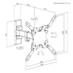 BRATECK TV WALL MOUNT 13 - 42 Inch FULL MOTION LDA21-221 - Image 3