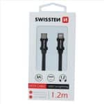 SWISSTEN BRA. USB-C TO LIGHT. 1.2M 3A BK