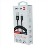 SWISSTEN BRAIDED MICRO USB 3M 3A BLK - Image 2