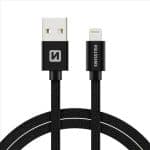 SWISSTEN BRAIDED USB LIGHTNING 3M 3A BK - Image 3