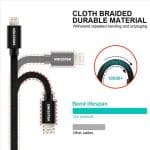 SWISSTEN BRAIDED USB LIGHTNING 3M 3A BK - Image 4