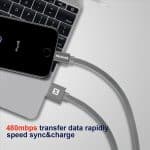 SWISSTEN BRAIDED USB LIGHTNING 3M 3A BK - Image 5