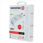 SWISSTEN CHARGER 2 USB + LIGHTNING 2.1A WHITE - Image 2