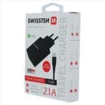 SWISSTEN CHARGER 2 USB + LIGHTNING 2.1A BLACK - Image 2