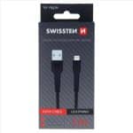 SWISSTEN 1M USB LIGHTNING BLACK