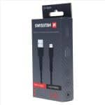 SWISSTEN 1M USB LIGHTNING BLACK - Image 2