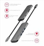 SWISSTEN USB-C HUB 6-IN-1 USB-C PD, 3x USB 3.0, SD, MICRO SD ALUMINIUM - Image 4