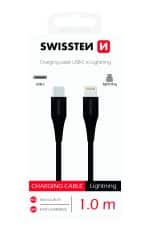 SWISSTEN  1M USB-C TO LIGHTNING 3A BLACK