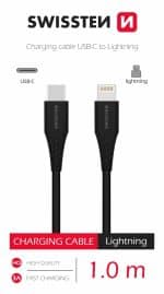 SWISSTEN  1M USB-C TO LIGHTNING 3A BLACK - Image 2