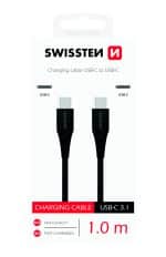 SWISSTEN 1M USB-C TO USB-C 3A BLACK