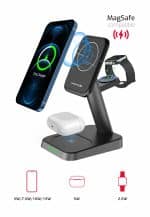 SWISSTEN MAGSTICK WIRELESS 3 IN 1 CHARGER 22.5W BLACK MAGSAFE COMPATIBLE - Image 2