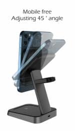 SWISSTEN MAGSTICK WIRELESS 3 IN 1 CHARGER 22.5W BLACK MAGSAFE COMPATIBLE - Image 5