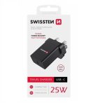 SWISSTEN CHARGER TYPE C 25W FOR IPHONE AND SAMSUNG BLACK UK PLUG