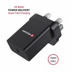 SWISSTEN CHARGER TYPE C 25W FOR IPHONE AND SAMSUNG BLACK UK PLUG - Image 2