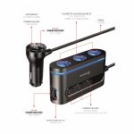 SWISSTEN CAR CHARGER SPLITTER USB-C 30W , USB-A 18W , CIGARET LIGHTER SOCKET X 3 108-216 W - Image 3