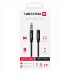 SWISSTEN  AUDIO 3.5MM JACK MALE TO JACK FEMALE  1.5M BLACK