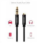 SWISSTEN  AUDIO 3.5MM JACK MALE TO JACK FEMALE  1.5M BLACK - Image 2