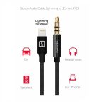 SWISSTEN  AUDIO LIGHTNING TO 3.5MM JACK 1.5M BLACK - Image 2