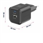 SWISSTEN CHARGER GaN USB-C 35W PD + USB-A 27W QC BLACK - Image 3