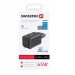 SWISSTEN CHARGER GaN USB-C 65W + USB-C 20W PD + USB-A 18W QC BLACK