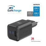 SWISSTEN CHARGER GaN USB-C 65W + USB-C 20W PD + USB-A 18W QC BLACK - Image 2
