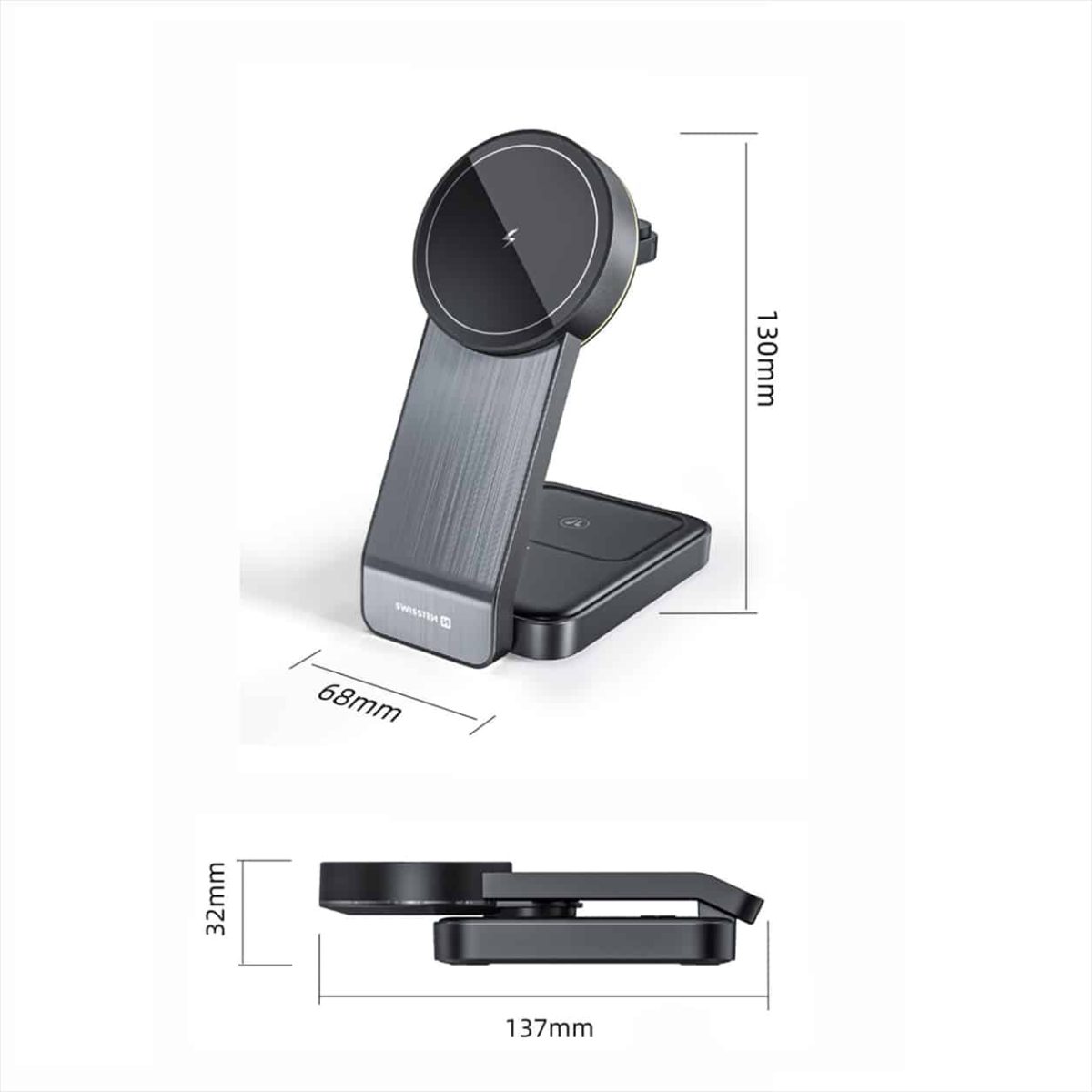 SWISSTEN FOLDABLE WIRELESS CHARGER 3 IN 1 AL1 MagSafe compatible - Image 3