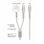 SWISSTEN WIRELESS CHARGER 2in1 APPLE WATCH AND USB-C WHITE - Image 2