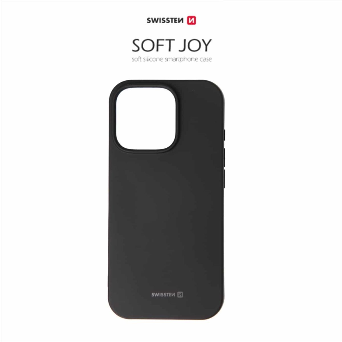 SWISSTEN SOFT JOY CASE FOR APPLE IPHONE 16 PLUS BLACK - Image 1