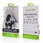 SAMSUNG A02S GREEN ON ANTI-BURST CLEAR CASE