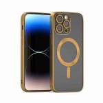 IPHONE 15 PLUS GREEN ON MagSafe SILICON TPU CASE /CAMERA PROTECTION GOLD