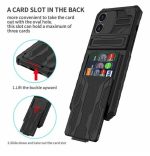 SAMSUNG A54 GREEN ON ANTI SHOCK CASE WITH CARD HOLDER  BLACK - Image 2