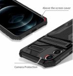 SAMSUNG A54 GREEN ON ANTI SHOCK CASE WITH CARD HOLDER  BLACK - Image 3