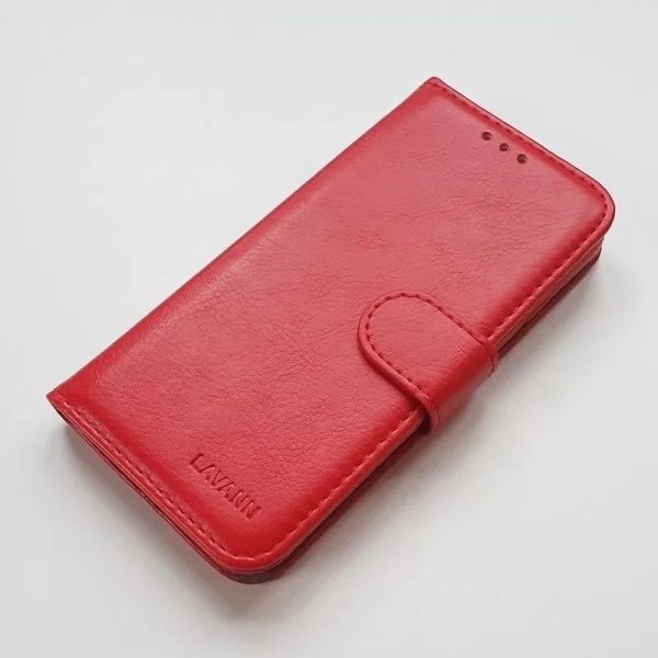 SAMSUNG S25 ULTRA LAVANN PROTECTION LEATHER CASE RED
