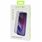 IPHONE 15 PLUS GREEN ON 9D PROTECTIVE TEMPERED GLASS GR50