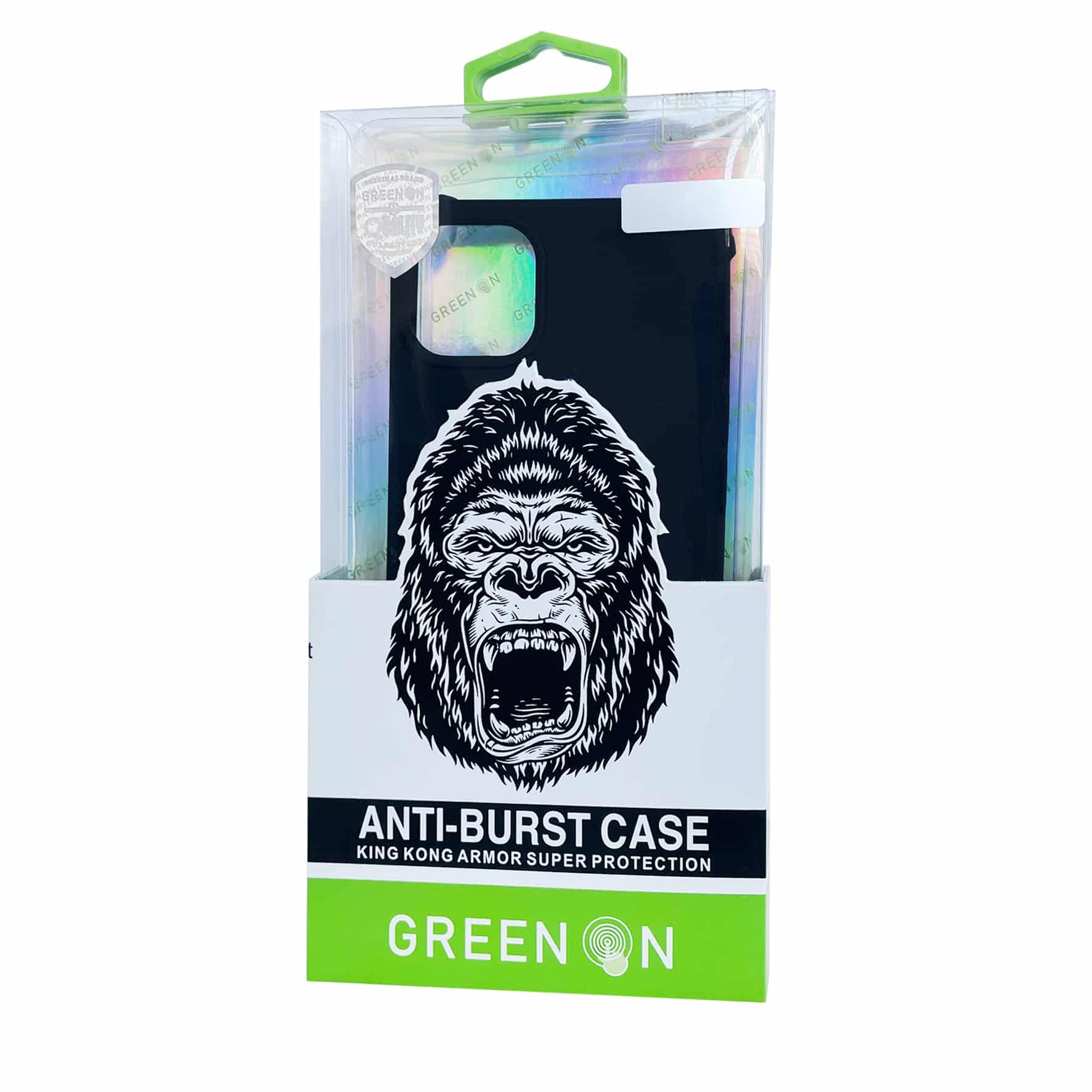 8719122642853.jpg IPHONE 13 PRO MAX GREEN ON ANTI-BURST CASE BLACK - Image 1
