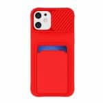 IPHONE 12 PRO MAX GREEN ON ANTI SHOCK CASE WITH CAMERA SLIDER  RED