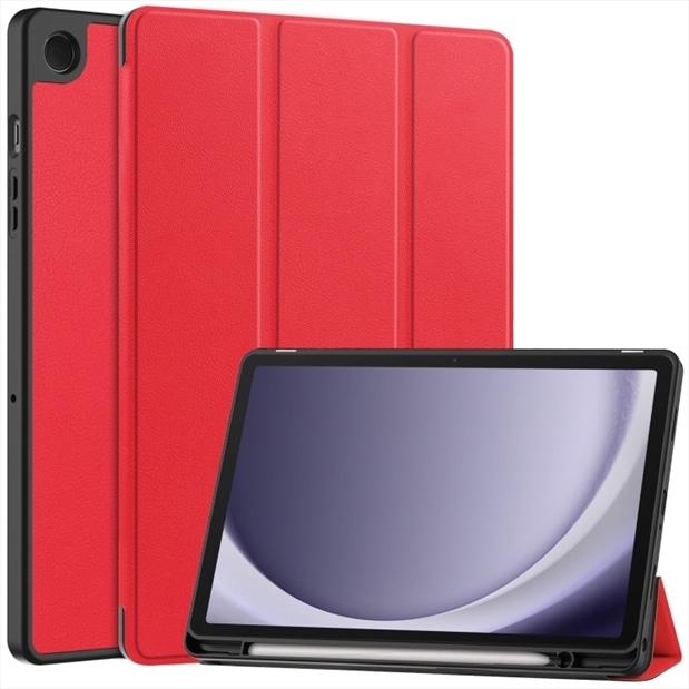 KP565060.jpg SAMSUNG TAB A9+ X210 X216 11 LUXURY FOLDING HOLDER CASE RED - Image 1