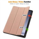 SAMSUNG TAB A9+ X210 X216 11 LUXURY FOLDING HOLDER CASE ROSE GOLD - Image 5