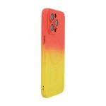 ENKAY IPHONE 16 PRO MAX MAGSAFE RAINBOW SILICON CASE WITH CAMERA PROTECTION ORANGE YELLOW