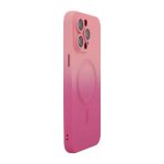 ENKAY IPHONE 16 PRO MAX MAGSAFE RAINBOW SILICON CASE WITH CAMERA PROTECTION PINK ROSE