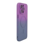 ENKAY IPHONE 16 PRO MAX MAGSAFE RAINBOW SILICON CASE WITH CAMERA PROTECTION PURPLE BLUE